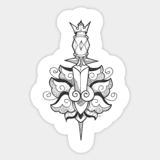 Crown Dagger Sticker